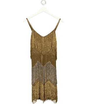 Karen Millen Ombre Beaded Fringe Mini Dress  UK 10