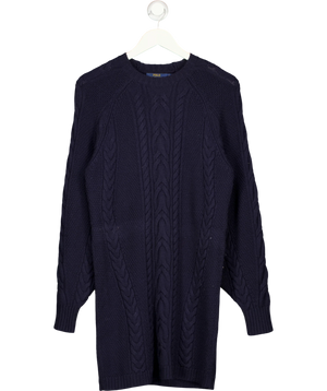 Polo Ralph Lauren Blue Cable Knit Dress UK S