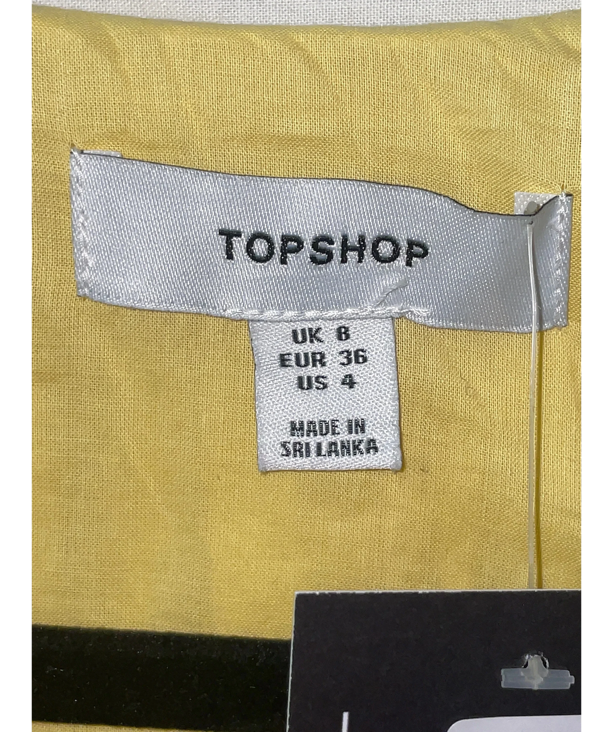TOPSHOP Yellow Colour, size UK 8 — care label