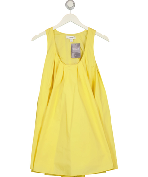 Topshop Yellow Pleated Scoop Dress UK 8