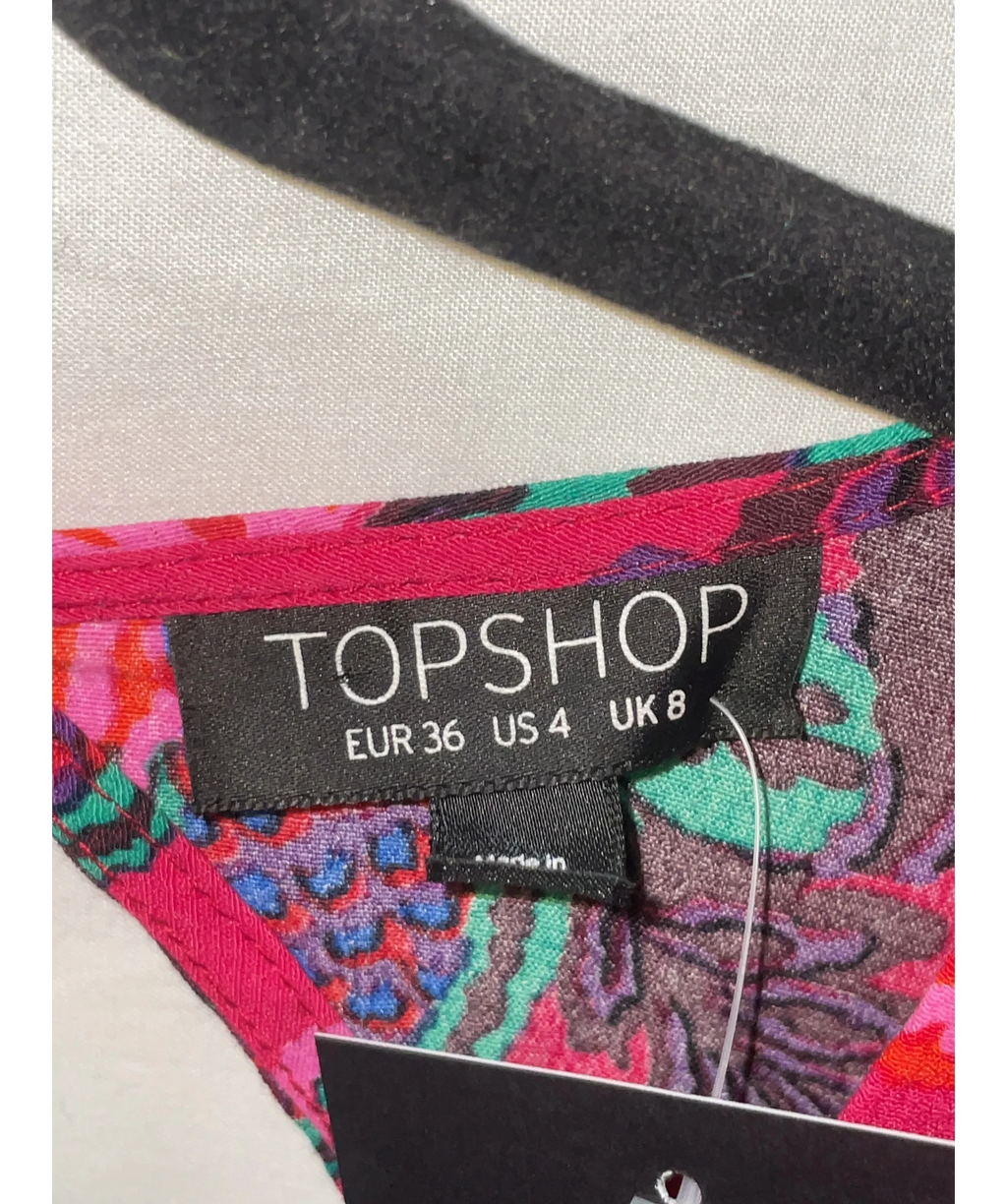 TOPSHOP Pink Culture Print, size UK 8 — detail