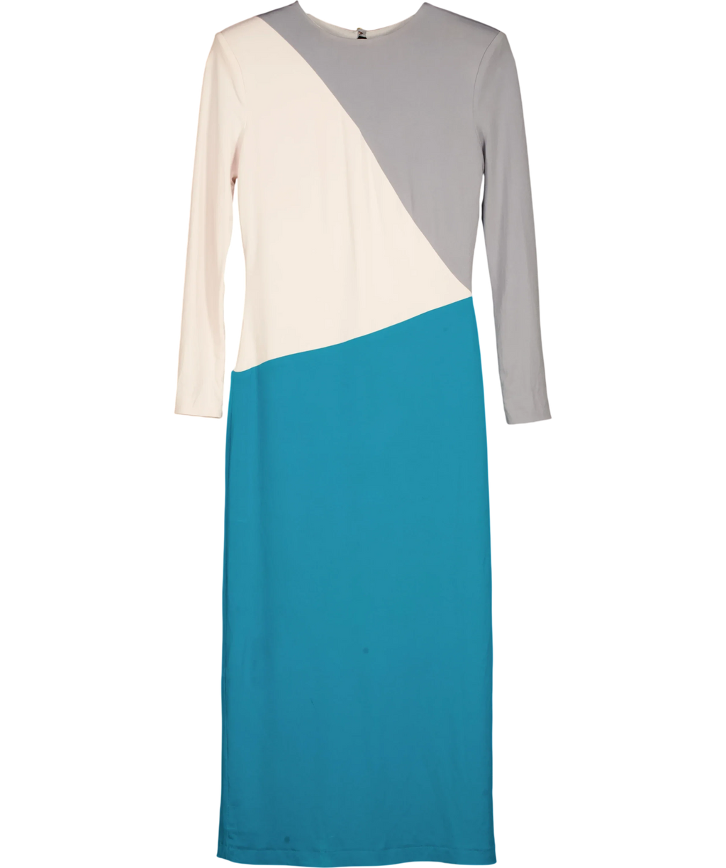 Panambi Blue midi dress, size UK 8 — front