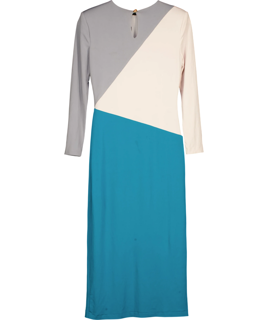 Panambi Blue midi dress, size UK 8 — back
