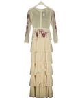 Lace & Beads Cream Colour, size UK S — front