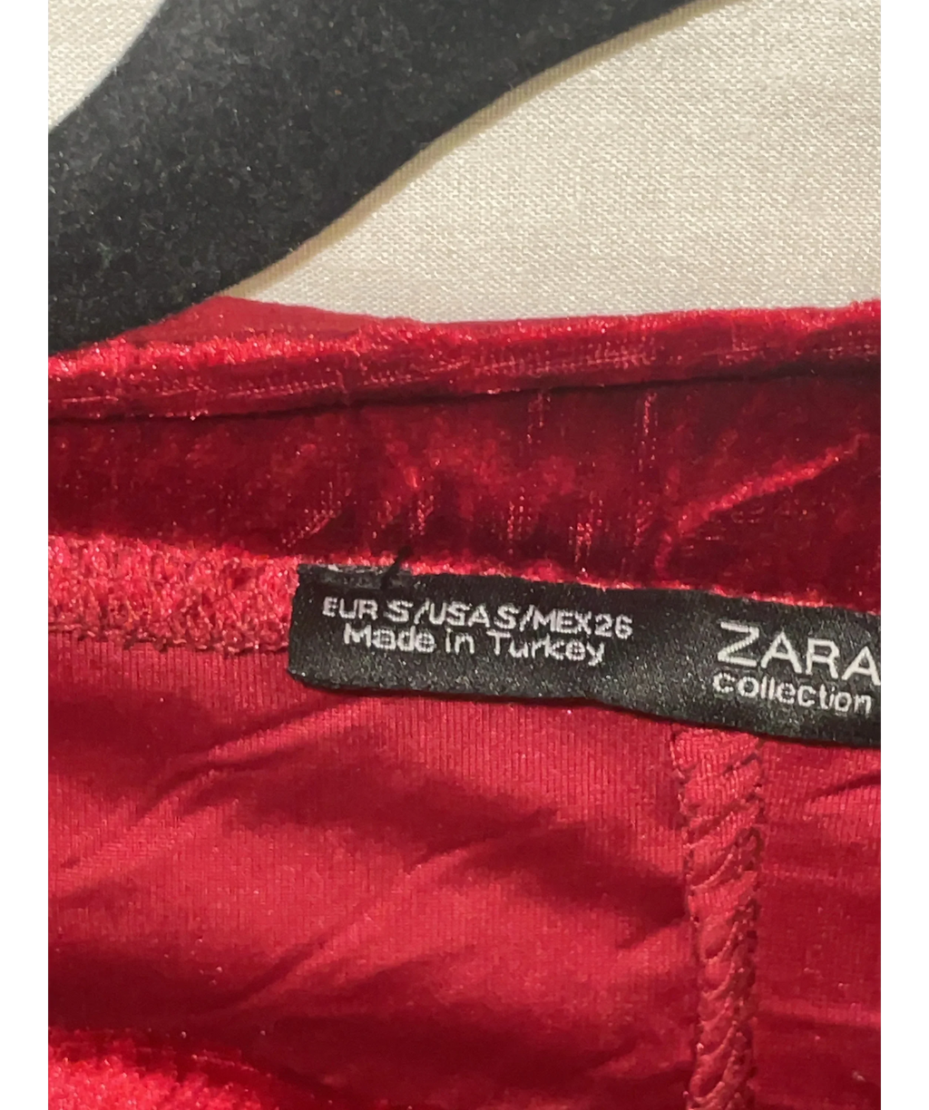 ZARA Red Colour, size UK S — care label