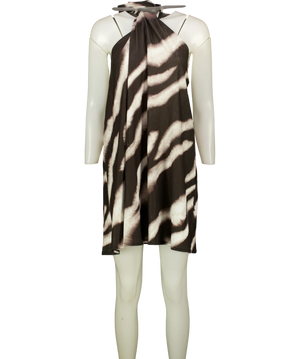 HM Brown Animal Halter Dress UK S
