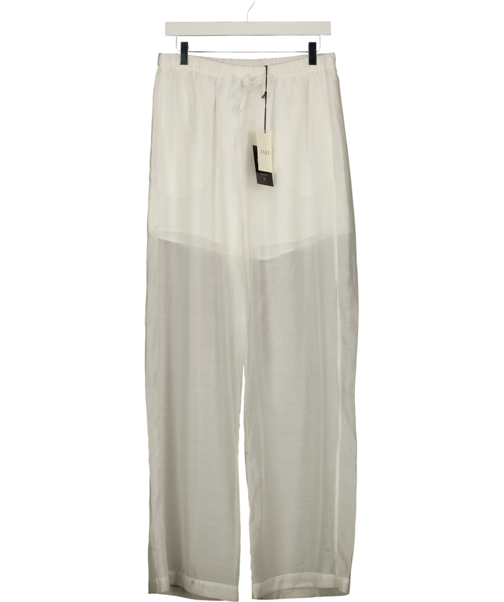 JAKI White Jemima Trousres, size UK XL — front