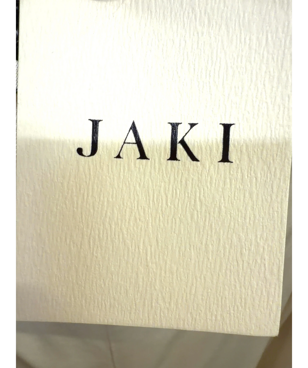 JAKI LONDON ivory Gigi Satin Trousres, size UK XL — detail