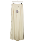 JAKI LONDON ivory Gigi Satin Trousres, size UK XL — front