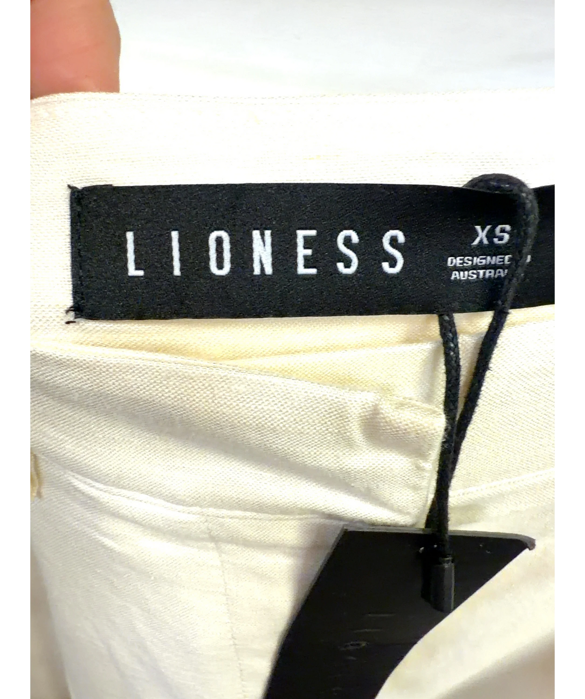 Lioness ivory La Quinta Pant, size UK XS — detail