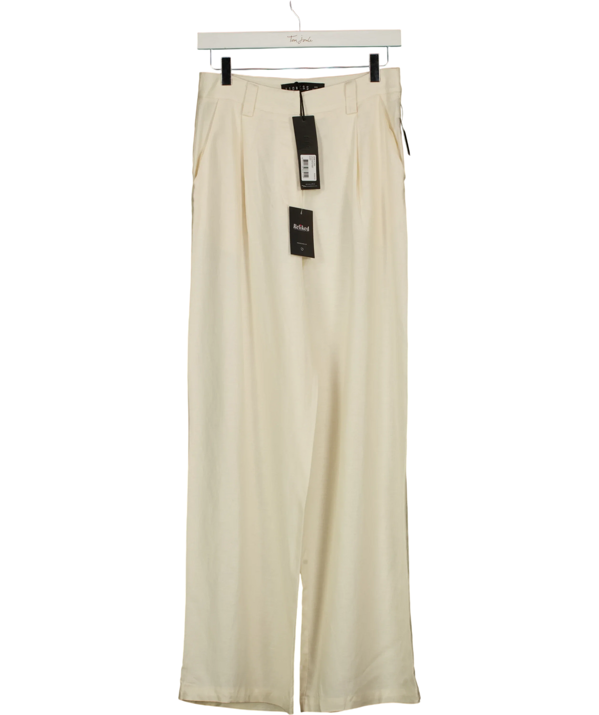 Lioness ivory La Quinta Pant, size UK XS — front
