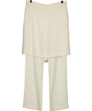 Alexander McQueen White Pleated Trousers UK 6