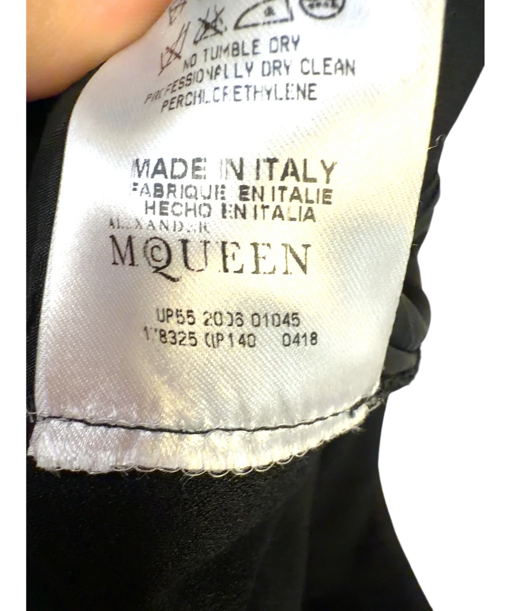 Alexander McQueen Black Colour, size UK 12 — fabric detail