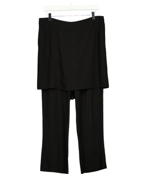 Alexander McQueen Black Pleated Skirt Overlay IT44 UK 12