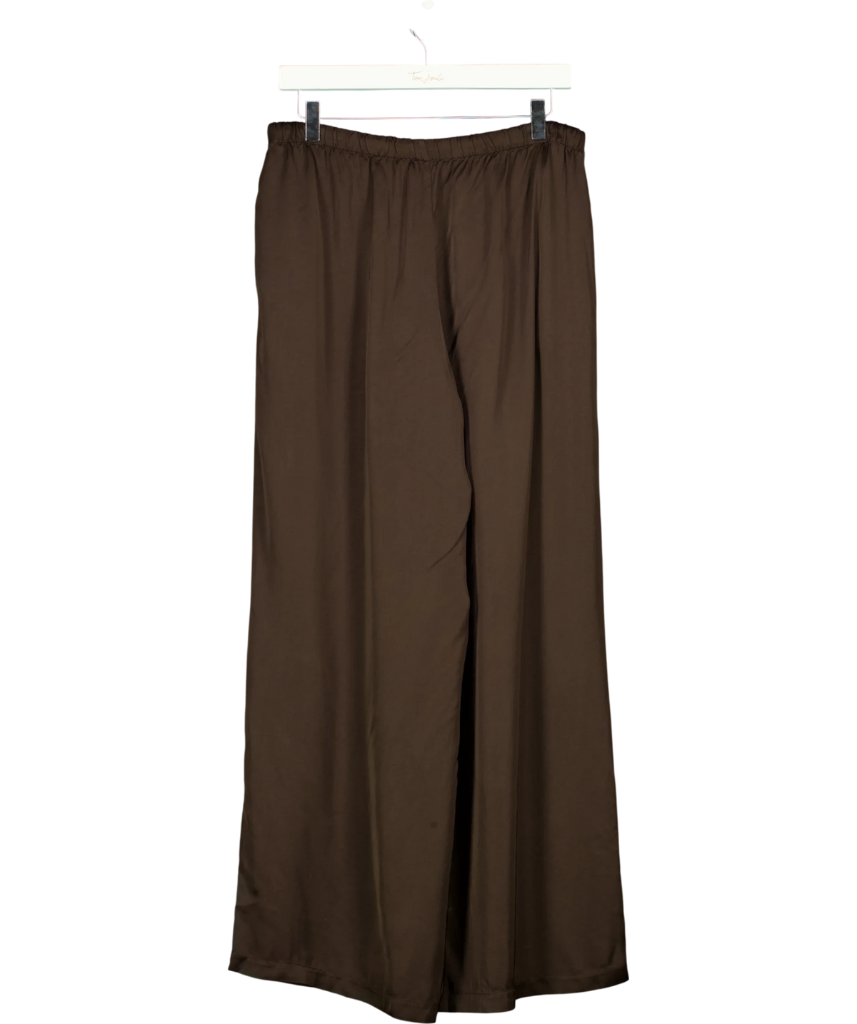 JAKI LONDON Brown Nora Drawstring Satin Pants, size UK XL — back