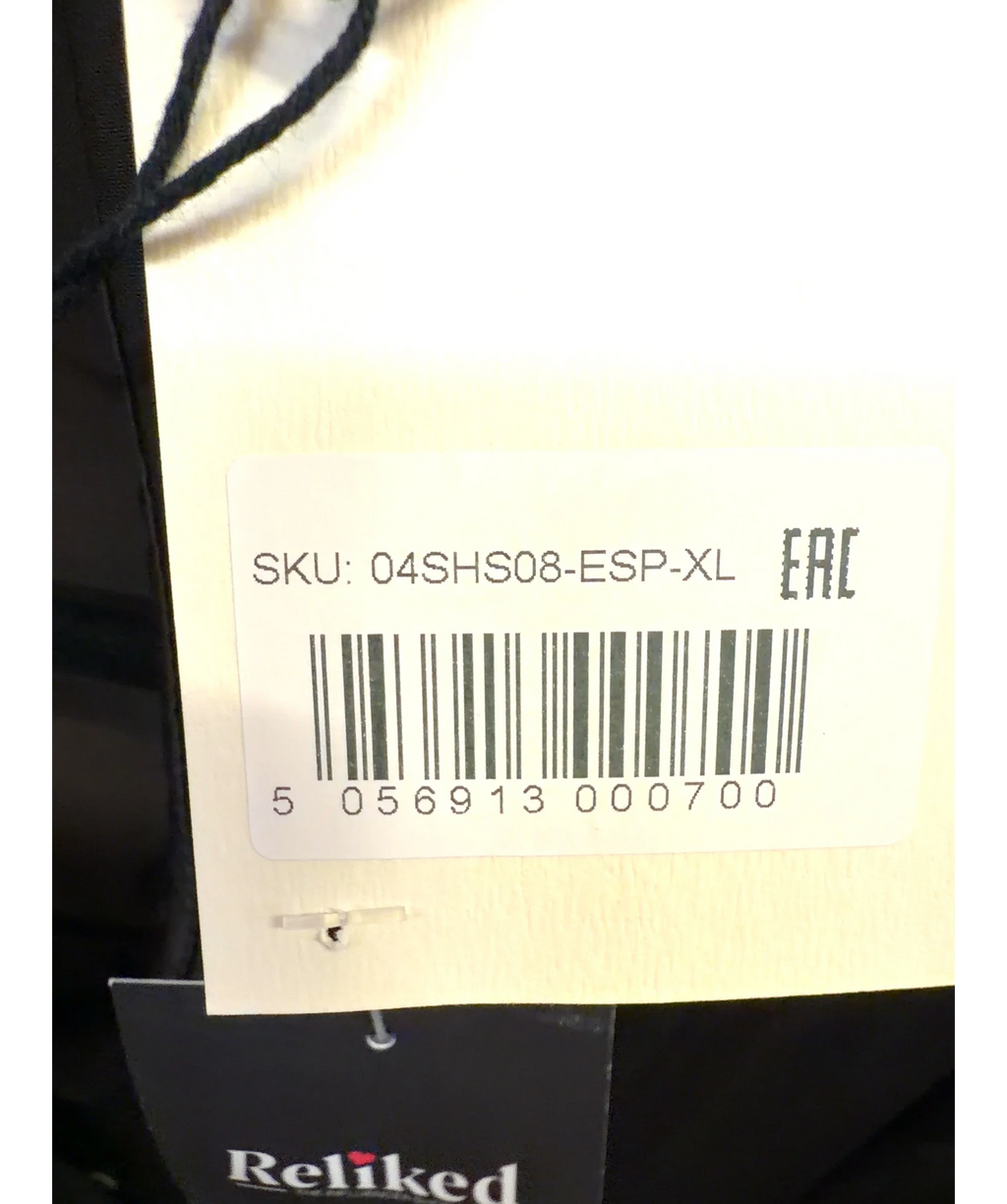 JAKI Brown Rhea Satin Shirt, size UK XL — label