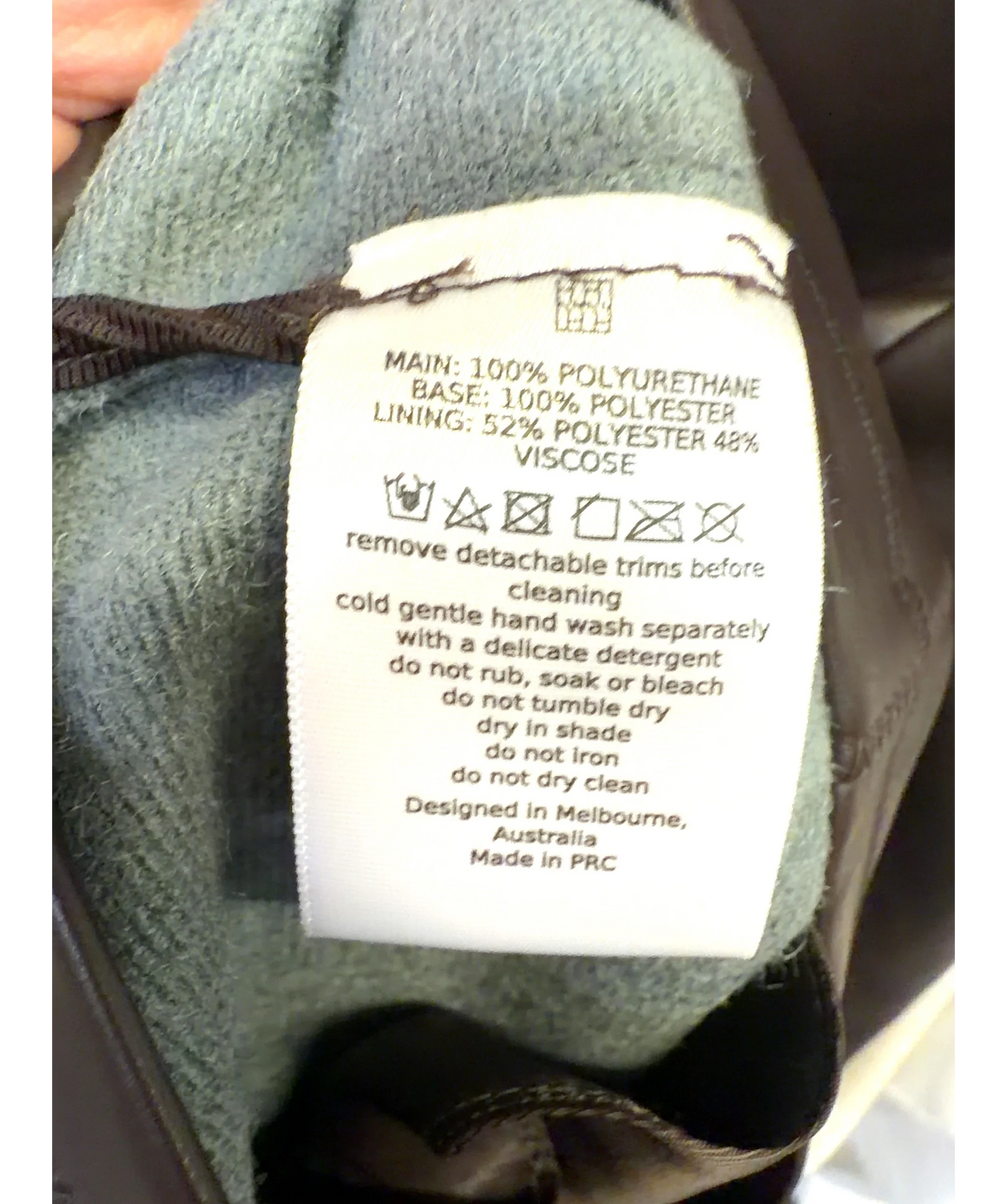 HENNE Brown Colour, size UK 8 — label