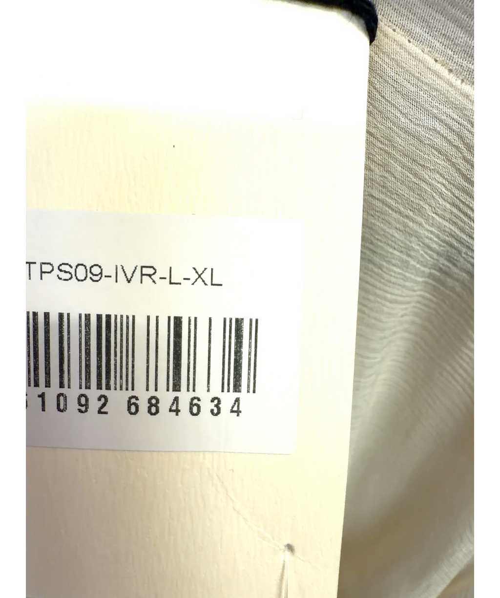 JAKI LONDON Cream Emberly Lightweight Poncho, size UK L/XL — care label