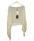 JAKI LONDON Cream Emberly Lightweight Poncho, size UK L/XL — front
