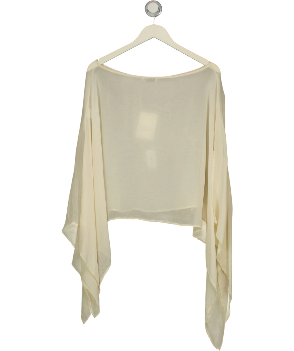 JAKI LONDON Cream Emberly Lightweight Poncho, size UK L/XL — back