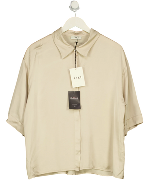 Jaki London Rhea Satin Shirt Beige UK XL