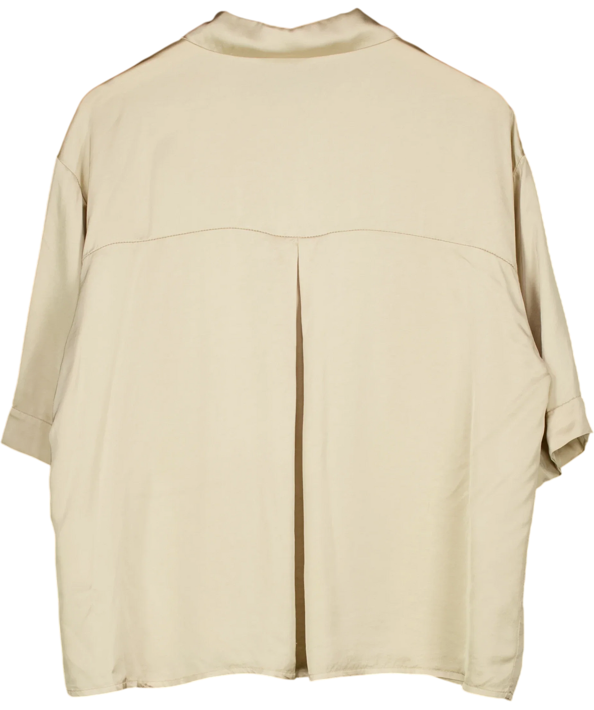 JAKI LONDON Beige Rhea Satin Shirt, size UK XL — back