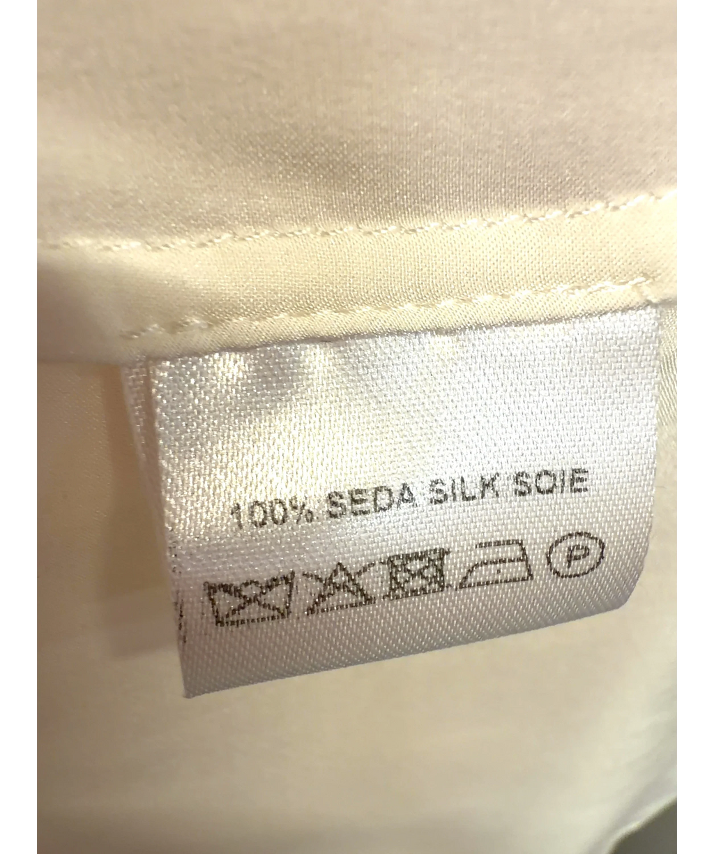Dagmar White Db Silk Blazer Top, size UK M — label
