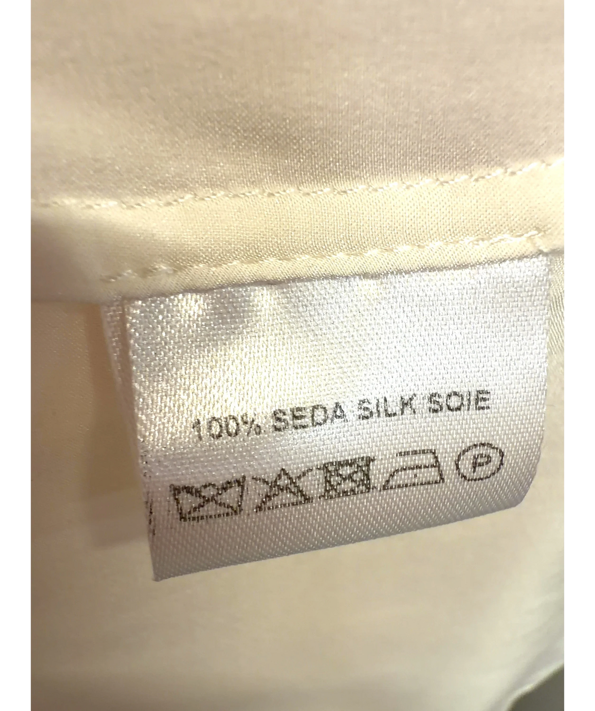 Dagmar White Db Silk Blazer Top, size UK M — label