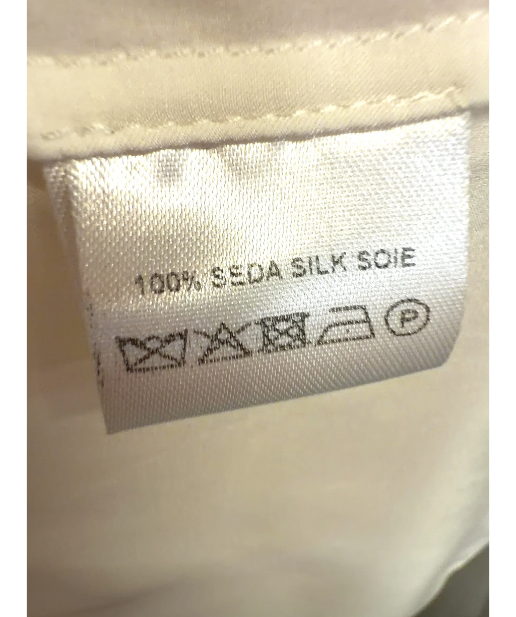 Dagmar White Db Silk Blazer Top, size UK M — care label