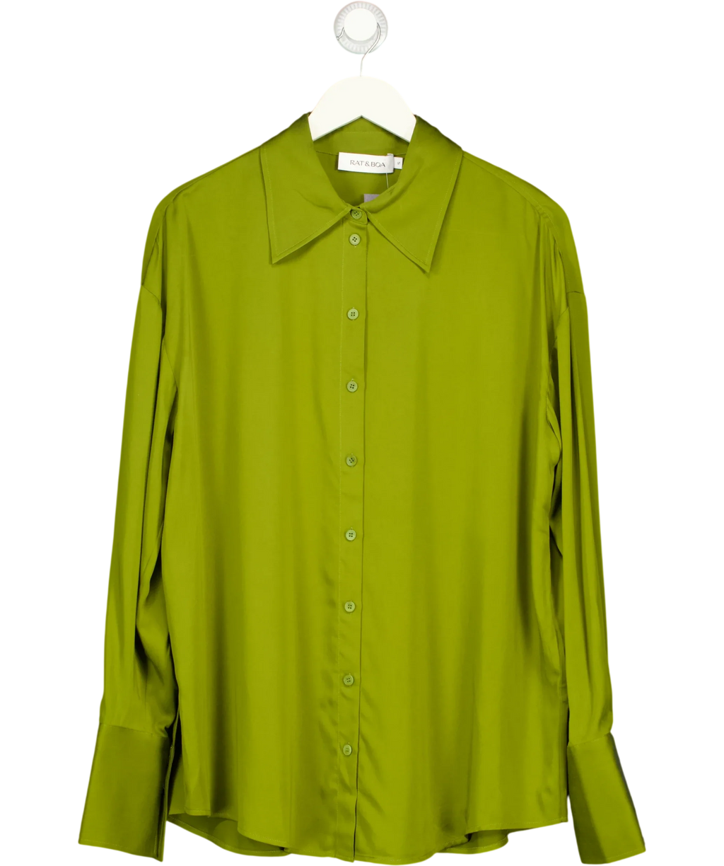 Rat & Boa Green Willow Shirt, size UK S — front