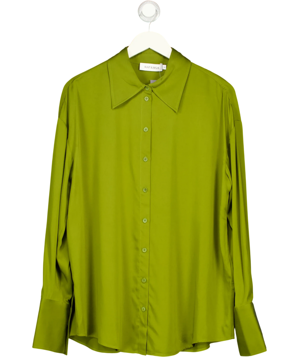 Rat & Boa Green Willow Shirt, size UK S — front