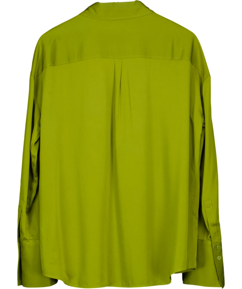 Rat & Boa Green Willow Shirt, size UK S — back