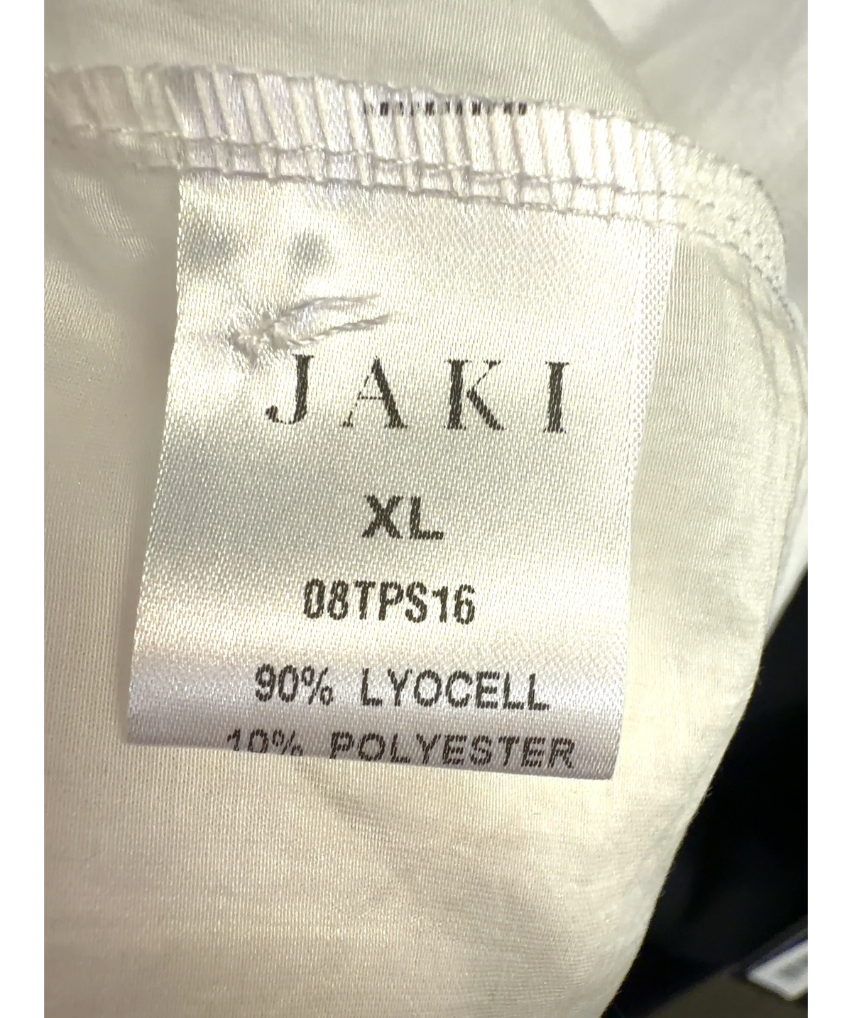 JAKI LONDON White Colour, size UK XL — care label