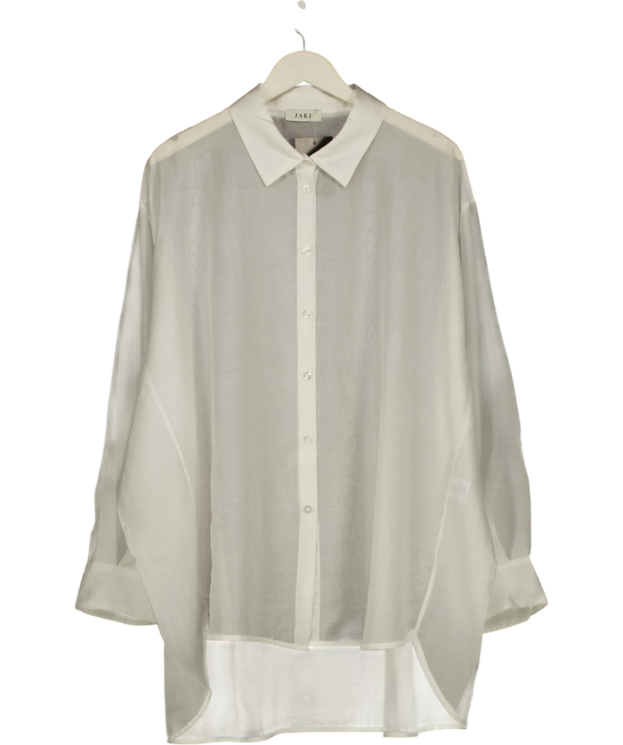 Jaki London White Sheer Oversized Shirt UK XL