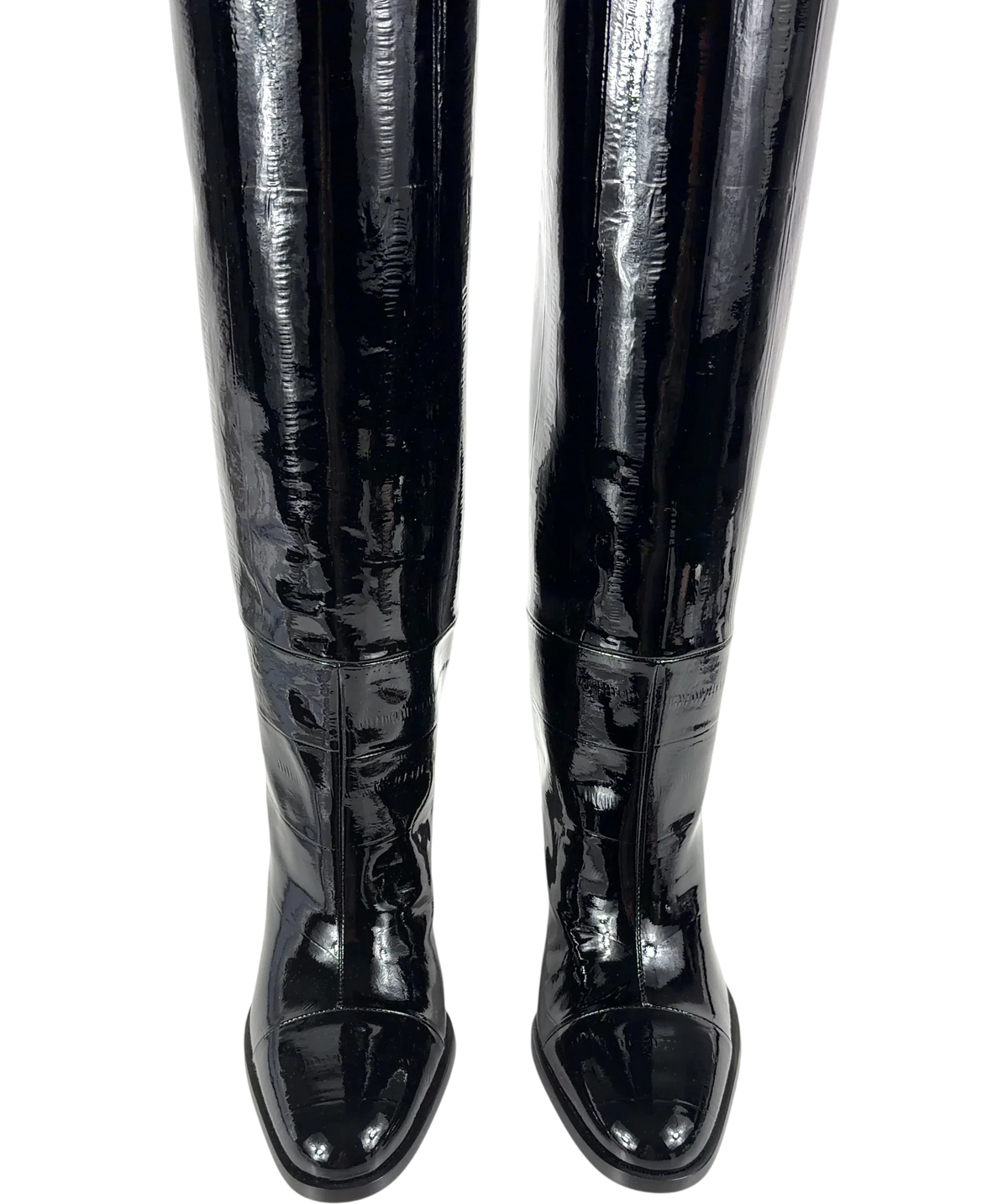 Jimmy Choo Black Caly Over The Knee 85, size UK 6 EU 39 👠 — detail