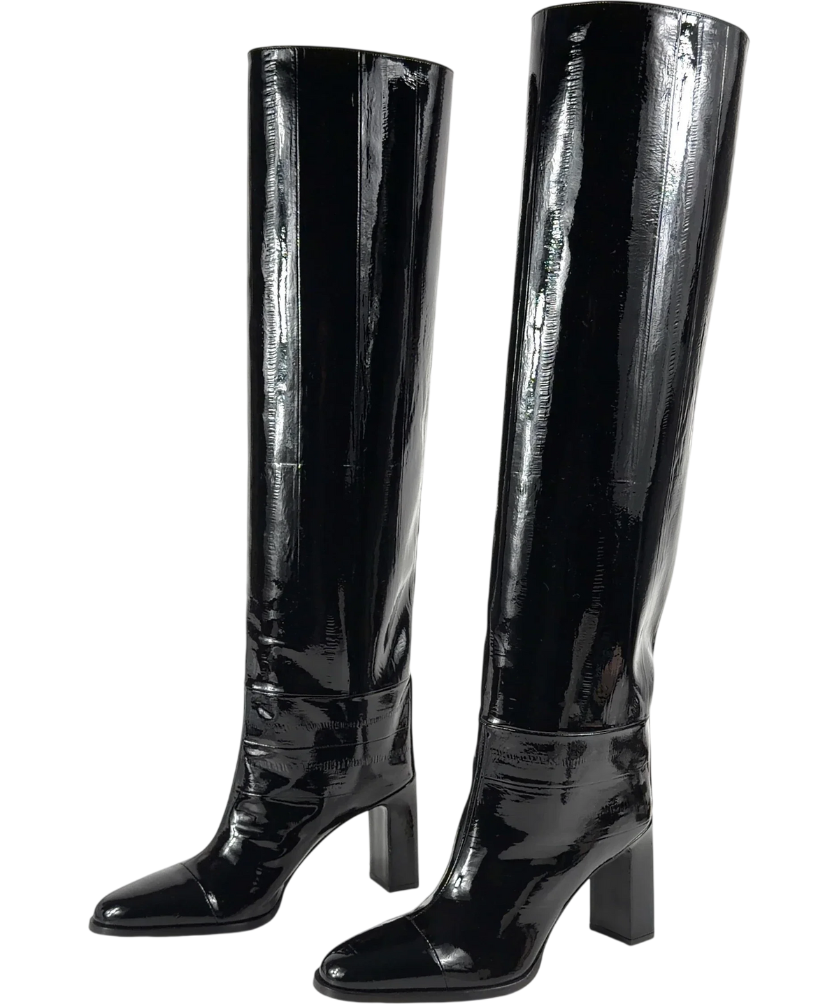 Jimmy Choo Black Caly Over The Knee 85, size UK 6 EU 39 👠 — label
