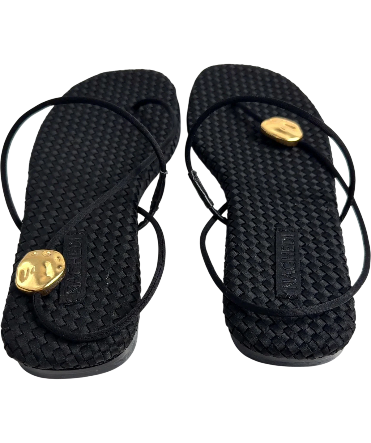 NAGHEDI Black Gaia Sandal, size UK 6 EU 39 👠 — back