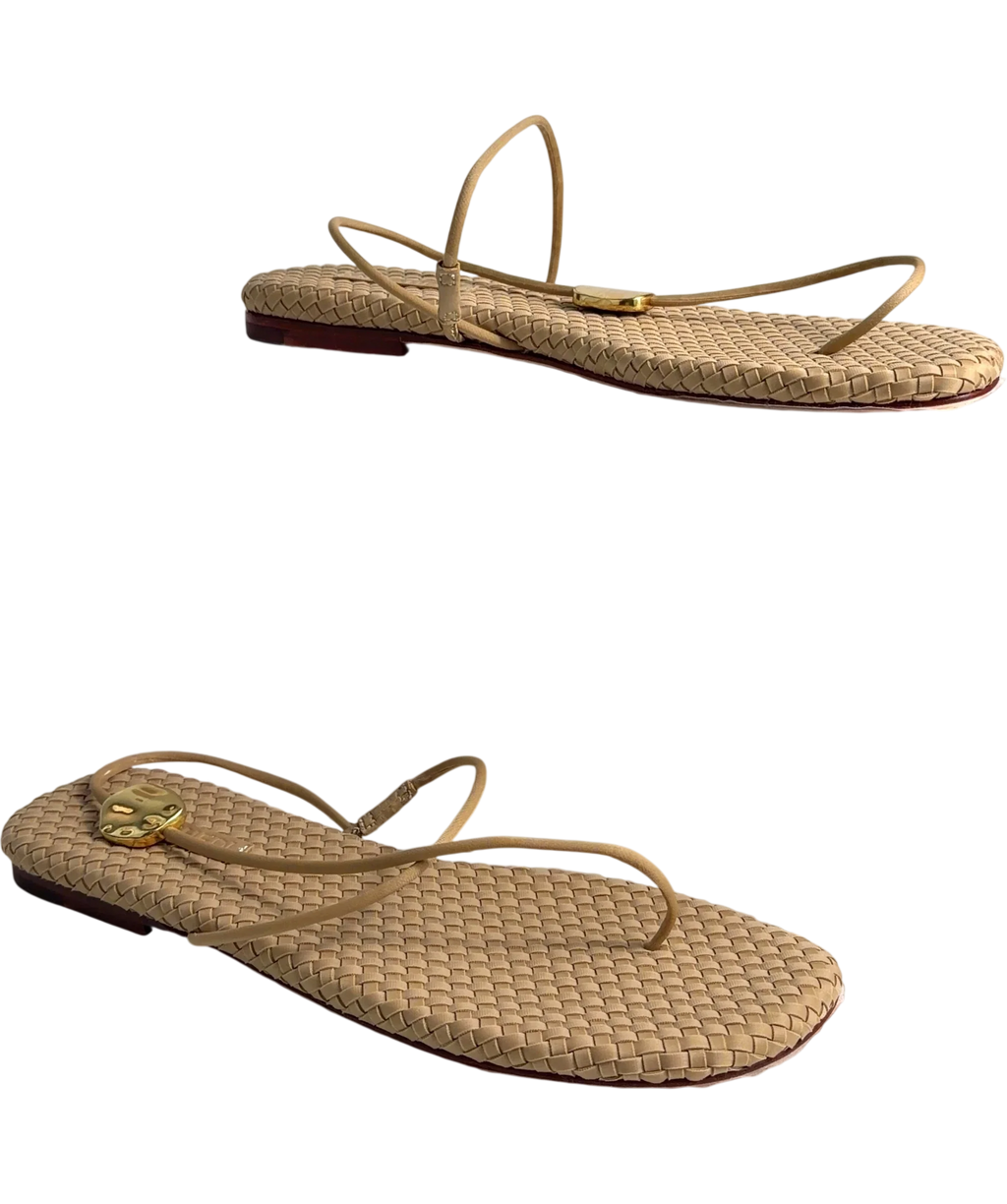 NAGHEDI camel GAIA SANDAL, size UK 6 EU 39 👠 — front