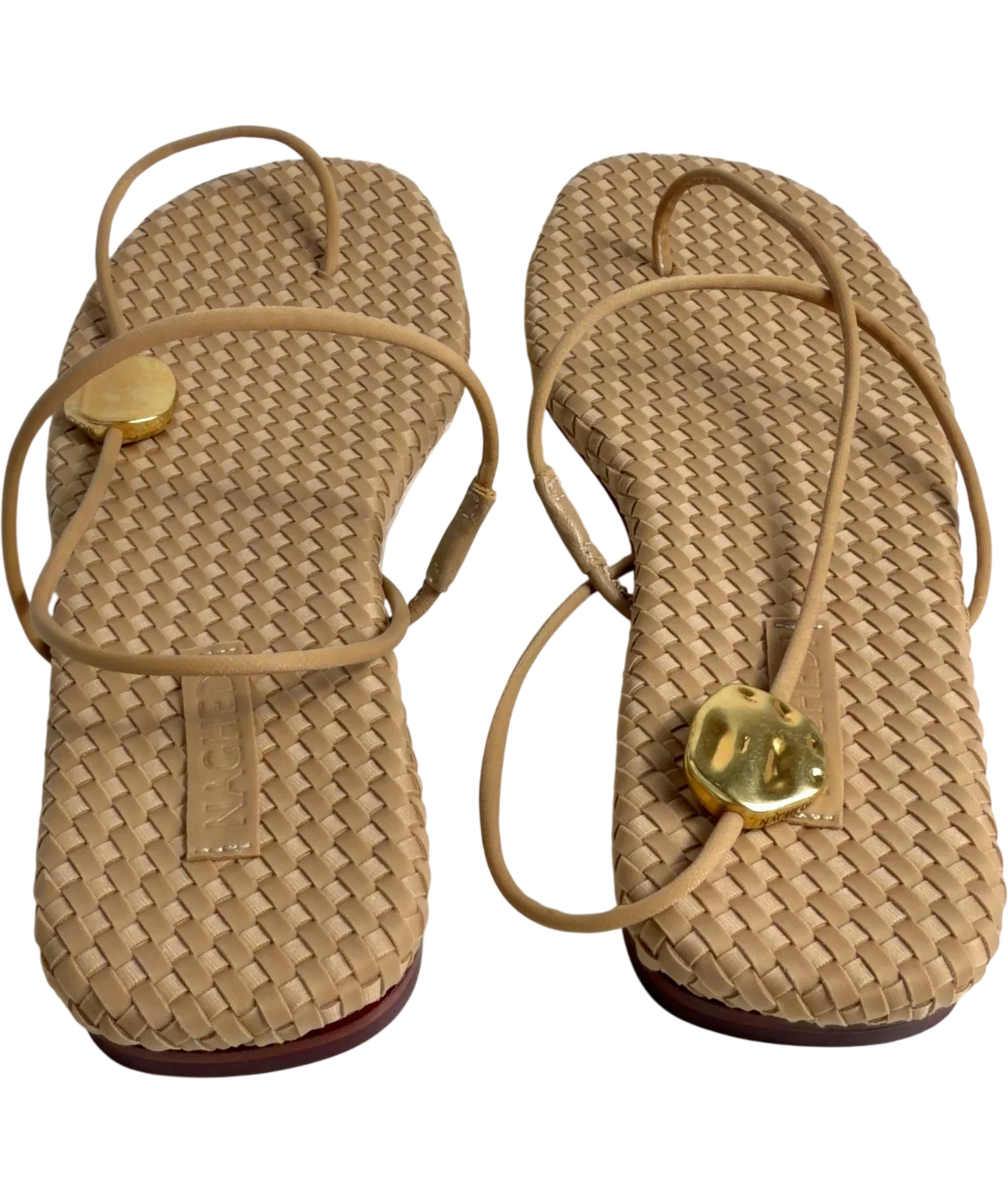 NAGHEDI camel GAIA SANDAL, size UK 6 EU 39 👠 — back