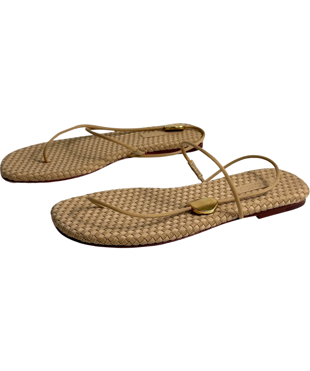 NAGHEDI camel GAIA SANDAL, size UK 6 EU 39 👠 — label