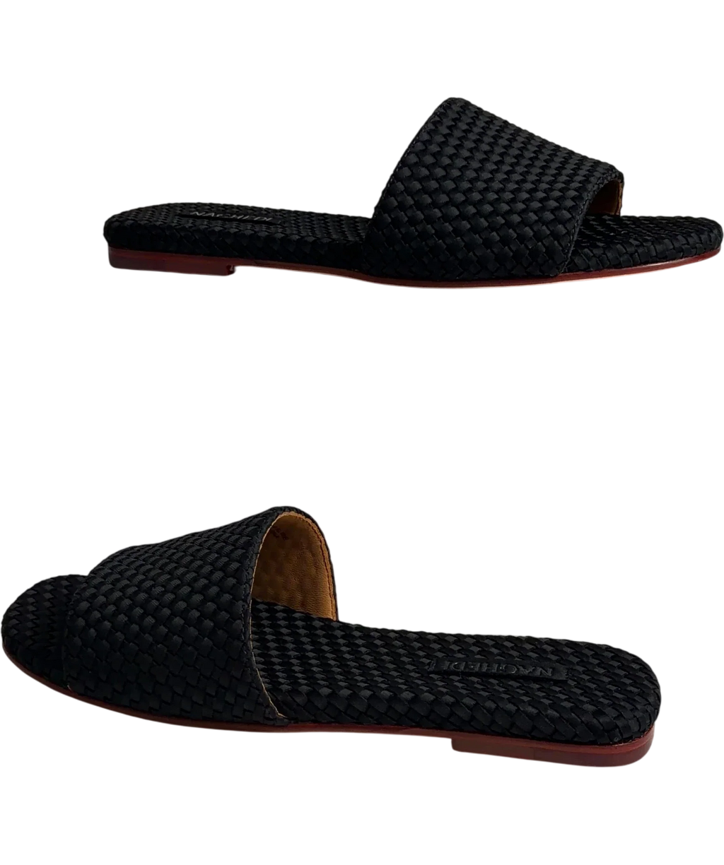 NAGHEDI Black ST.BARTHS SLIDE, size UK 6 EU 39 👠 — front