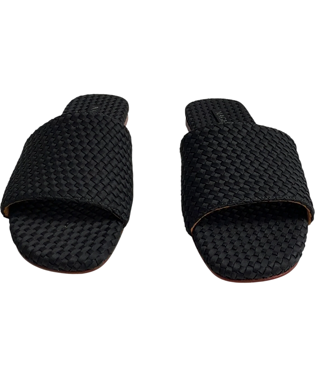 NAGHEDI Black ST.BARTHS SLIDE, size UK 6 EU 39 👠 — detail