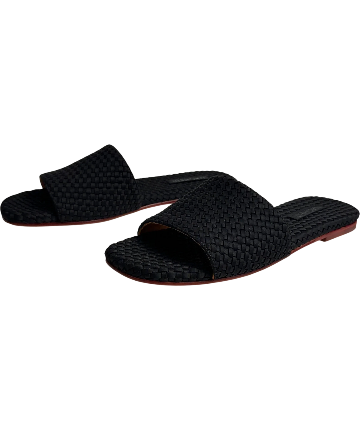 NAGHEDI Black ST.BARTHS SLIDE, size UK 6 EU 39 👠 — label