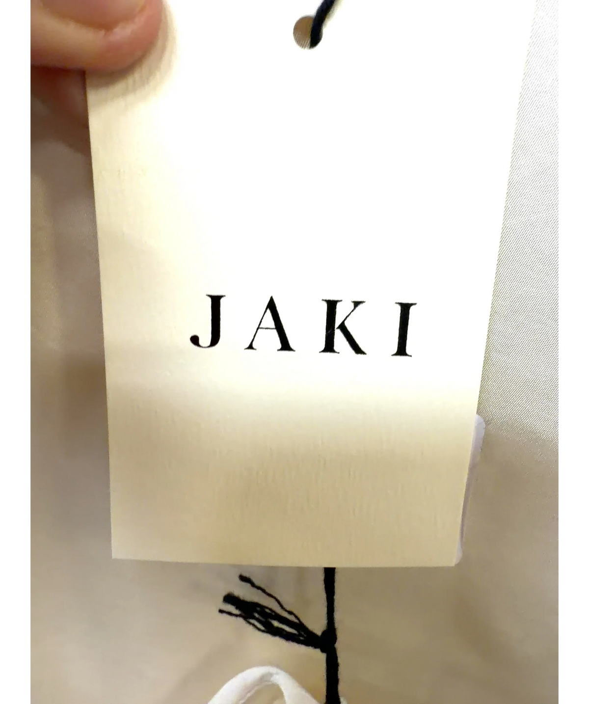 JAKI LONDON Cream Ruby Halterneck Satin Dress, size UK XL — detail