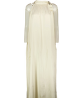 JAKI LONDON Cream Ruby Halterneck Satin Dress, size UK XL — front