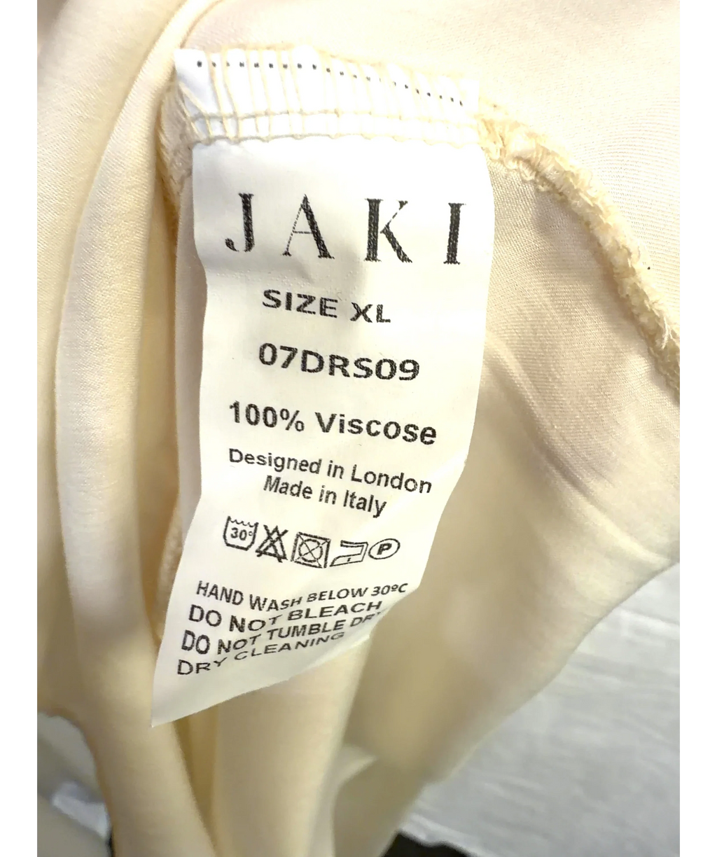 JAKI LONDON Cream Colour, size UK XL — label