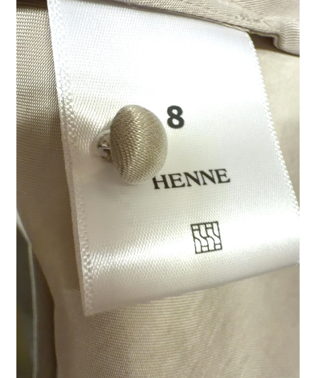HENNE champagne Colour, size UK 8 — care label