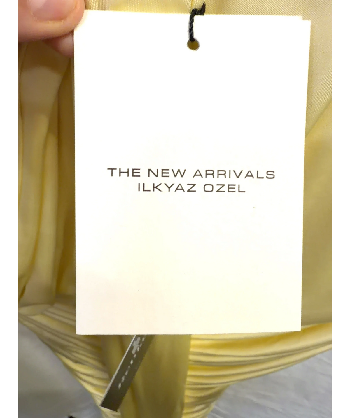 The New Arrivals Ilkyaz Ozel Yellow Khara mini dress, size UK 12 — detail