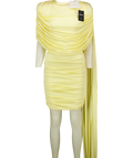 The New Arrivals Ilkyaz Ozel Yellow Khara mini dress, size UK 12 — front