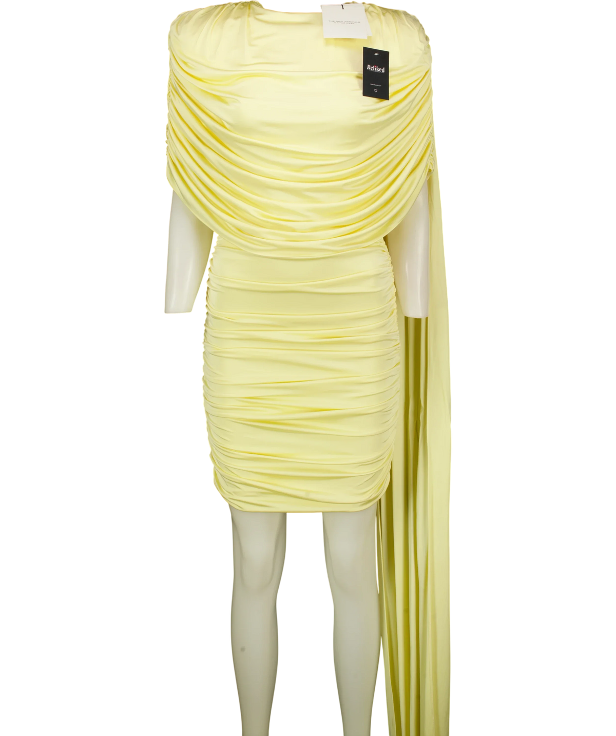 The New Arrivals Ilkyaz Ozel Yellow Khara mini dress, size UK 12 — front